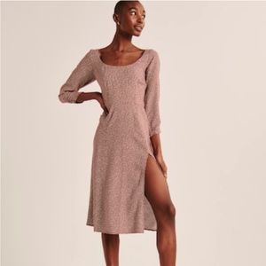 Scoop neck midi dress